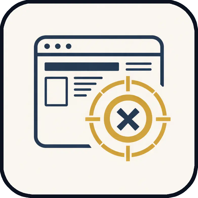 Strona internetowa, która nie realizuje celu biznesowego